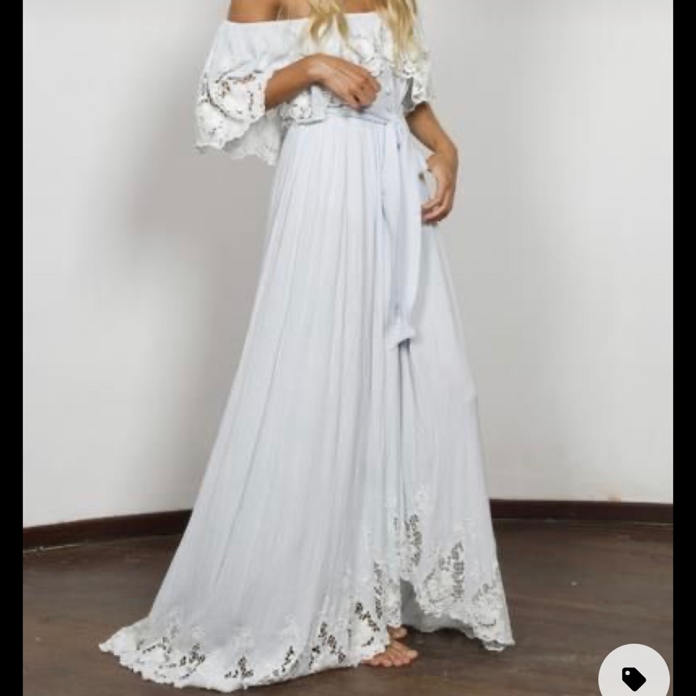 Fillyboo Wonder Years maxi dress in baby blue